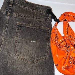 34 BLUECARATS Jeans streetwear gray NORDSTROM NEW weathered charcoal mcqueen